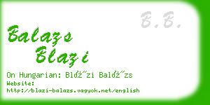 balazs blazi business card